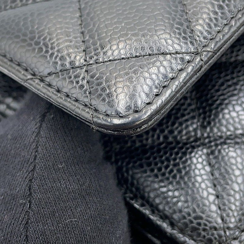 シャネル チェーンウォレット マトラッセ ココマーク キャビアスキン AP0250 CHANEL 財布 黒