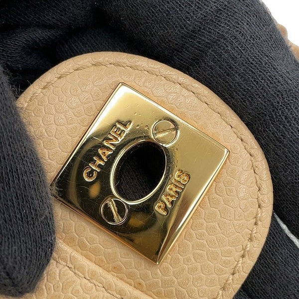 シャネル チェーンショルダーバッグ ミニマトラッセ ココマーク キャビアスキン A35200 CHANEL 黒