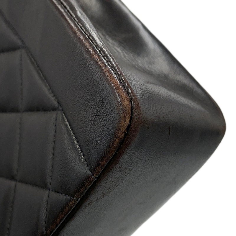 シャネル チェーンショルダーバッグ マトラッセ ココマーク ダイアナ ラムスキン A01164 CHANEL 黒