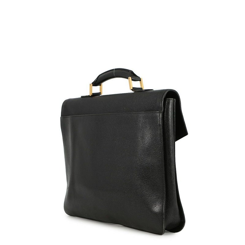 シャネル ビジネスバッグ キャビアスキン CHANEL バッグ ブリーフケース 黒