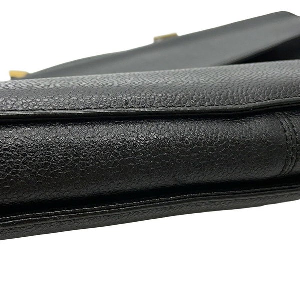 シャネル ビジネスバッグ キャビアスキン CHANEL バッグ ブリーフケース 黒