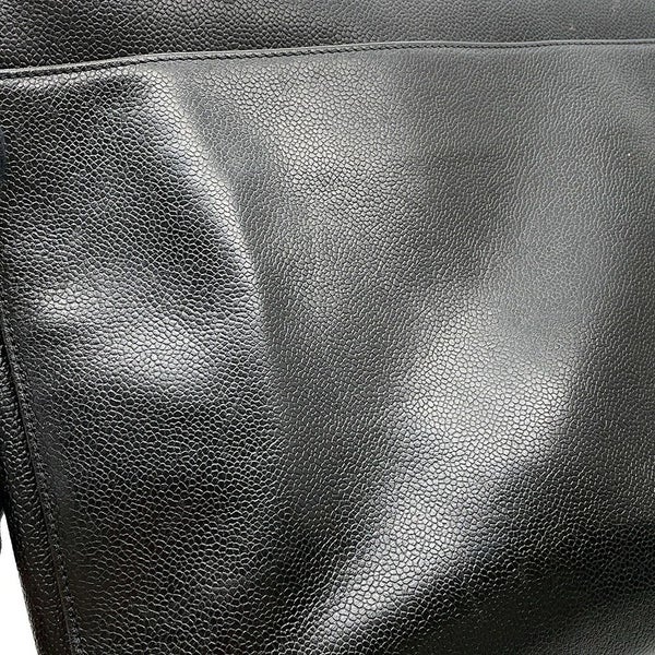 シャネル ビジネスバッグ キャビアスキン CHANEL バッグ ブリーフケース 黒
