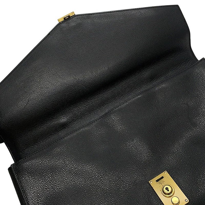 シャネル ビジネスバッグ キャビアスキン CHANEL バッグ ブリーフケース 黒