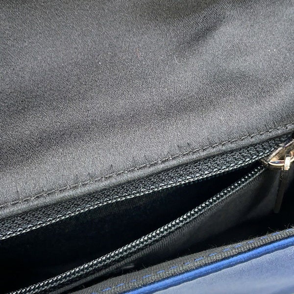 シャネル チェーンショルダーバッグ チョコバー サテン CHANEL ワンショルダー