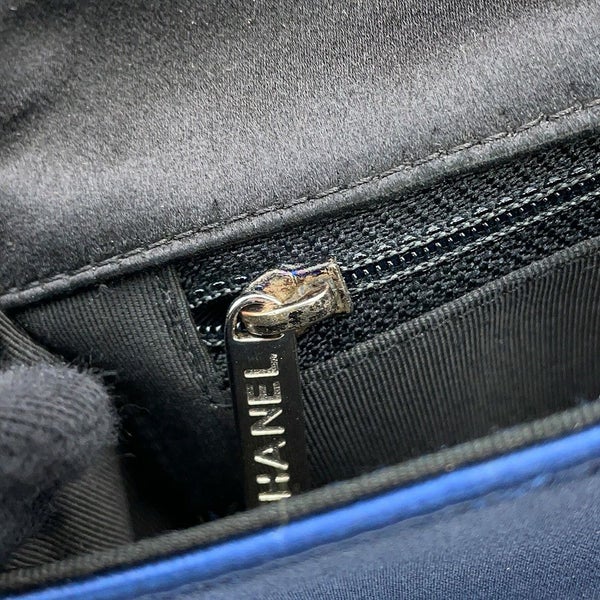 シャネル チェーンショルダーバッグ チョコバー サテン CHANEL ワンショルダー