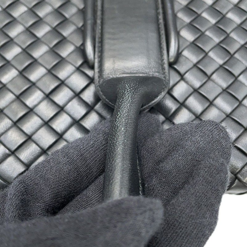 ボッテガヴェネタ トートバッグ イントレチャート スナップ レザー BOTTEGA VENETA 黒