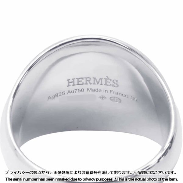 エルメス リング エクスリブリス シュヴァリエ リング SV925 シルバー K18PG ピンクゴールド リングサイズ55 HERMES 指輪