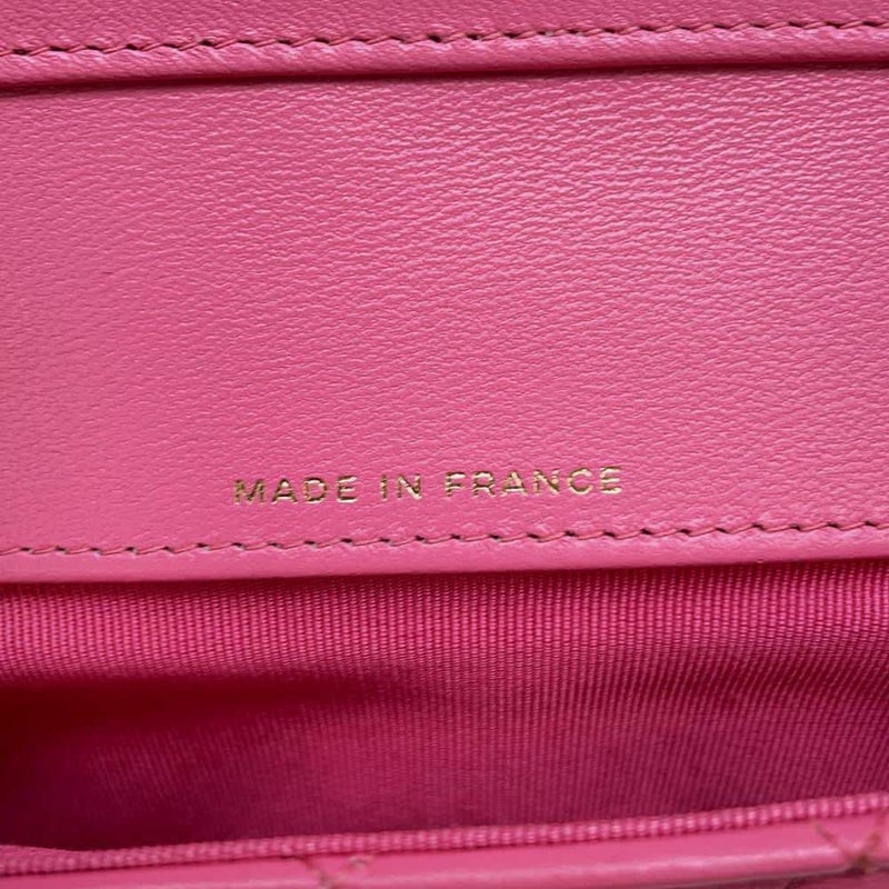 シャネル チェーンアイウェアケース ココマーク マトラッセ ラムスキン CHANEL ポシェット サングラスケース