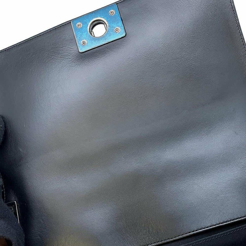 シャネル チェーンショルダーバッグ ボーイシャネル ココマーク カーフレザー CHANEL バッグ 黒