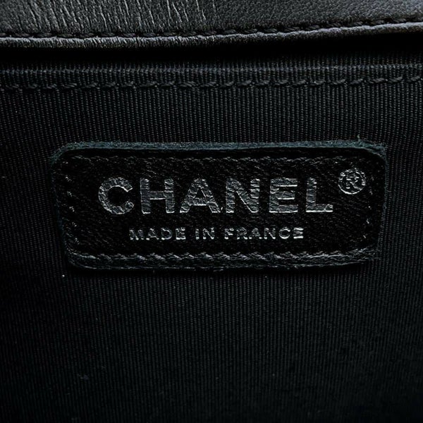 シャネル チェーンショルダーバッグ ボーイシャネル ココマーク カーフレザー CHANEL バッグ 黒