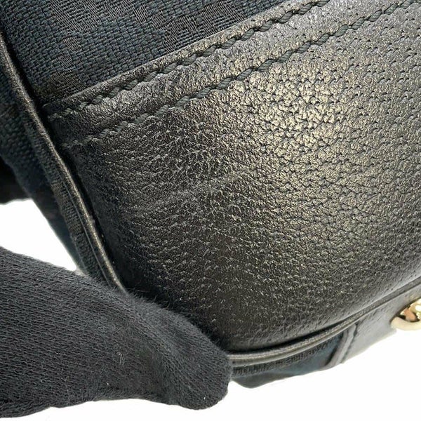 グッチ トートバッグ GGキャンバス シェリーライン リボンモチーフ キャンバス/レザー 163805 GUCCI 黒