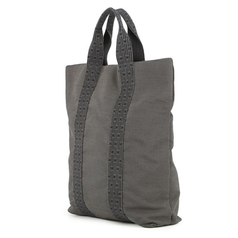 エルメス トートバッグ エールライン カバス グリス/ブラック/シルバー金具 キャンバス HERMES バッグ