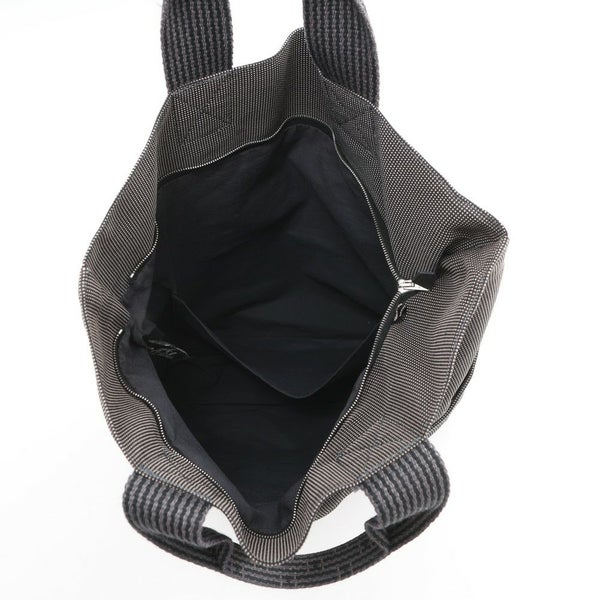 エルメス トートバッグ エールライン カバス グリス/ブラック/シルバー金具 キャンバス HERMES バッグ