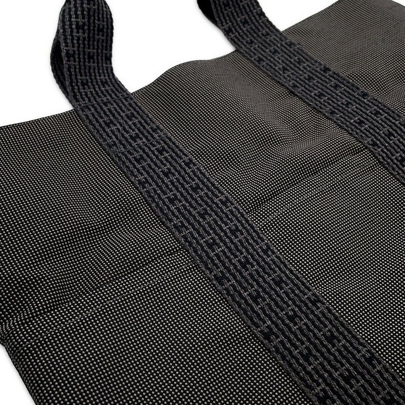 エルメス トートバッグ エールライン カバス グリス/ブラック/シルバー金具 キャンバス HERMES バッグ