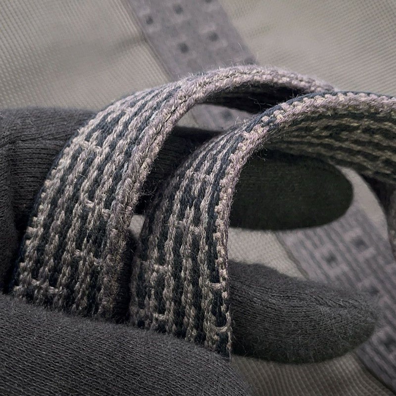 エルメス トートバッグ エールライン カバス グリス/ブラック/シルバー金具 キャンバス HERMES バッグ