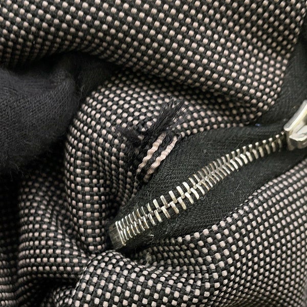 エルメス トートバッグ エールライン カバス グリス/ブラック/シルバー金具 キャンバス HERMES バッグ