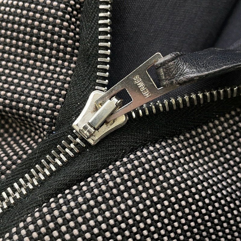 エルメス トートバッグ エールライン カバス グリス/ブラック/シルバー金具 キャンバス HERMES バッグ