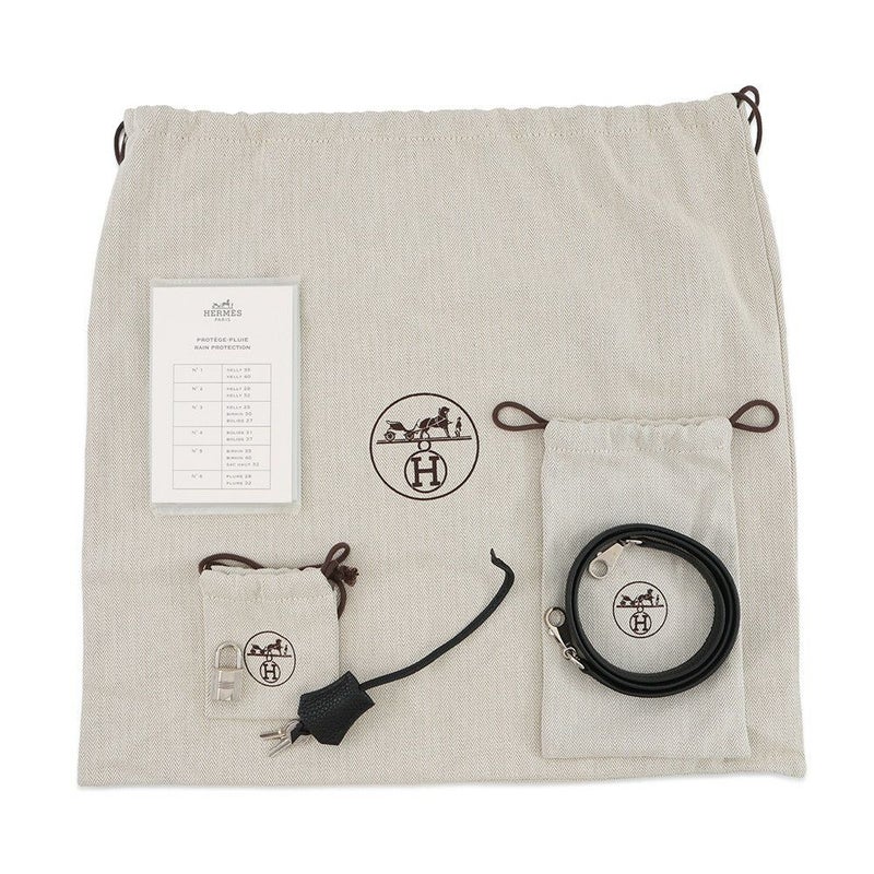 エルメス ハンドバッグ ケリー32 内縫い ブラック/シルバー金具 トゴ □J刻印 2wayショルダー 黒