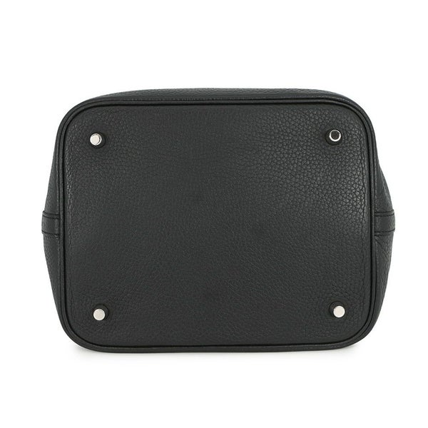 エルメス ハンドバッグ ピコタンロックMM ブラック/シルバー金具 トリヨンクレマンス D刻印 黒