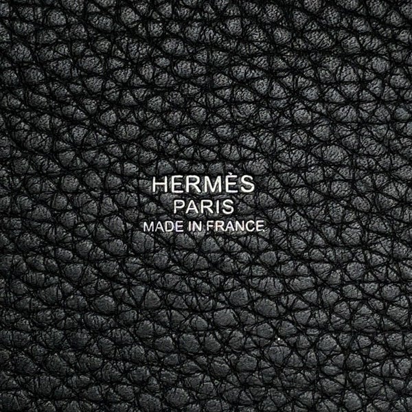 エルメス ハンドバッグ ピコタンロックMM ブラック/シルバー金具 トリヨンクレマンス D刻印 黒