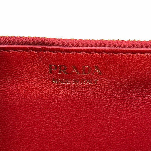 プラダ チェーンウォレット サフィアーノ トライアングルロゴ 1BP012 PRADA 財布 黒