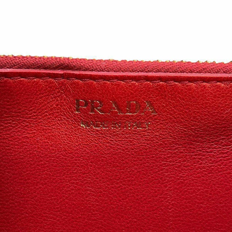 プラダ チェーンウォレット サフィアーノ トライアングルロゴ 1BP012 PRADA 財布 黒