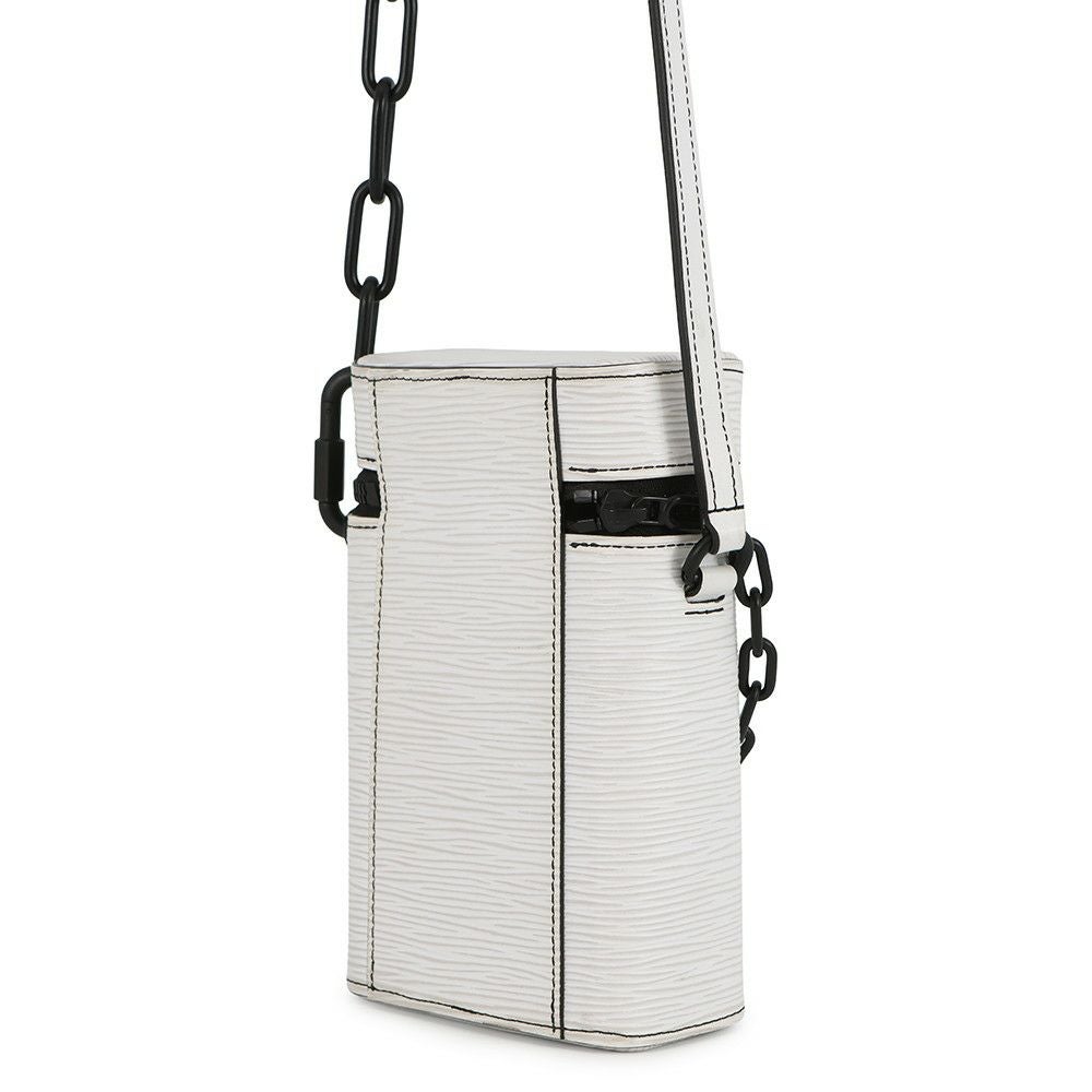 LOUIS VUITTON ルイヴィトン フォンボックス ショルダーバッグ M68791 エピ カーフ ホワイト ブラック 美品 中古 4b007376 ルイヴィトン ショルダーバッグ エピ フォンボックス M68791 LOUIS