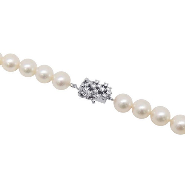 タサキ ネックレス パール/ダイヤモンド 計2.46ct K18WGホワイトゴールド TASAKI 真珠 ジュエリー