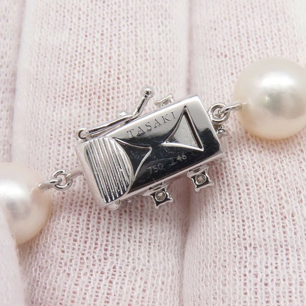 タサキ ネックレス パール/ダイヤモンド 計2.46ct K18WGホワイトゴールド TASAKI 真珠 ジュエリー