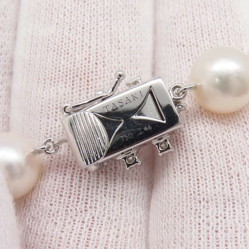 タサキ ネックレス パール/ダイヤモンド 計2.46ct K18WGホワイトゴールド TASAKI 真珠 ジュエリー