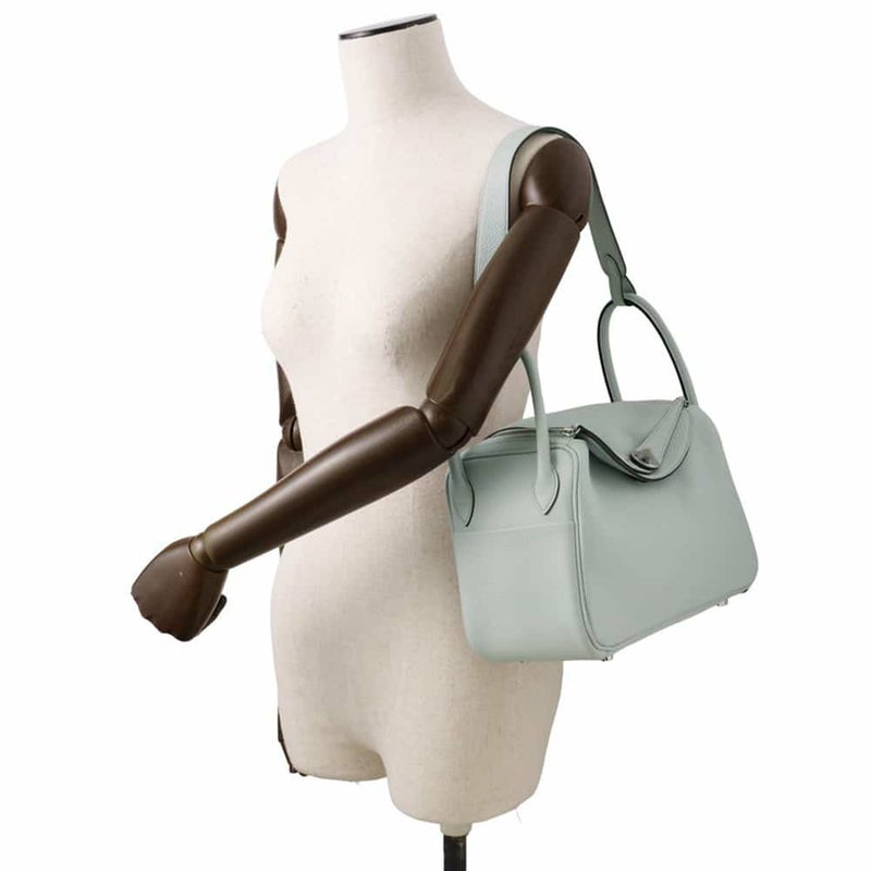 エルメス ハンドバッグ リンディ26  ブルーペール/シルバー金具 トリヨンクレマンス Z刻印 2wayショルダー