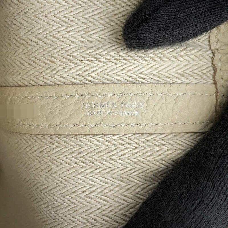 エルメス トートバッグ ガーデンパーティTPM クレ/シルバー金具 カントリー A刻印