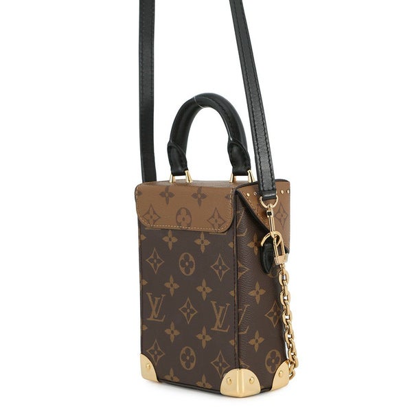 ルイヴィトン ショルダーバッグ モノグラム・リバース カメラボックス LOUIS VUITTON 2wayハンドバッグ ブラック 黒
