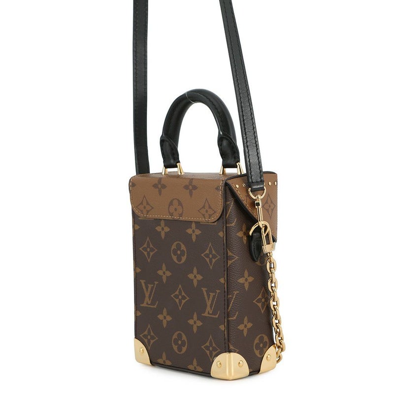 ルイヴィトン ショルダーバッグ モノグラム・リバース カメラボックス LOUIS VUITTON 2wayハンドバッグ ブラック 黒