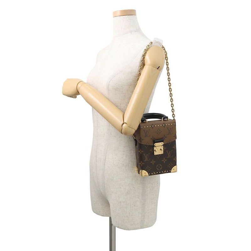 ルイヴィトン ショルダーバッグ モノグラム・リバース カメラボックス LOUIS VUITTON 2wayハンドバッグ ブラック 黒