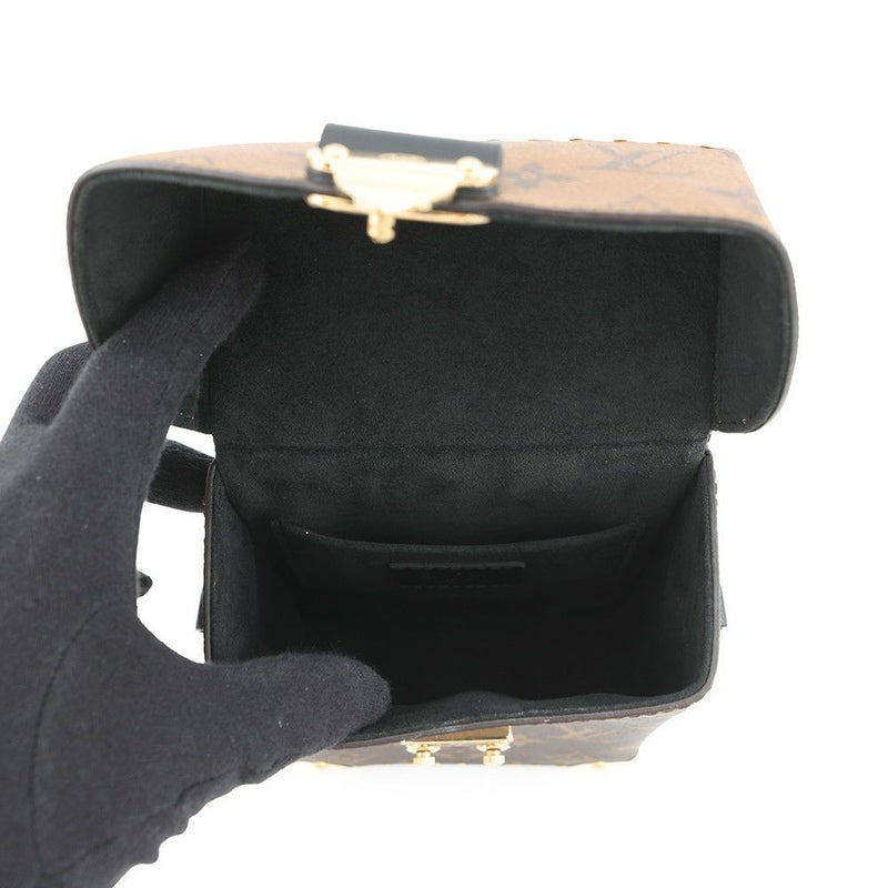 ルイヴィトン ショルダーバッグ モノグラム・リバース カメラボックス LOUIS VUITTON 2wayハンドバッグ ブラック 黒