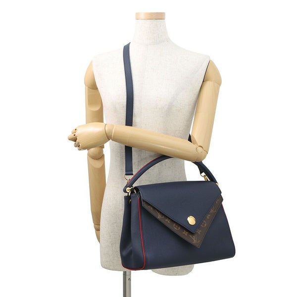 ルイヴィトン ハンドバッグ モノグラム/カーフレザー ドゥブルV M54439 LOUIS VUITTON 2wayショルダーバッグ