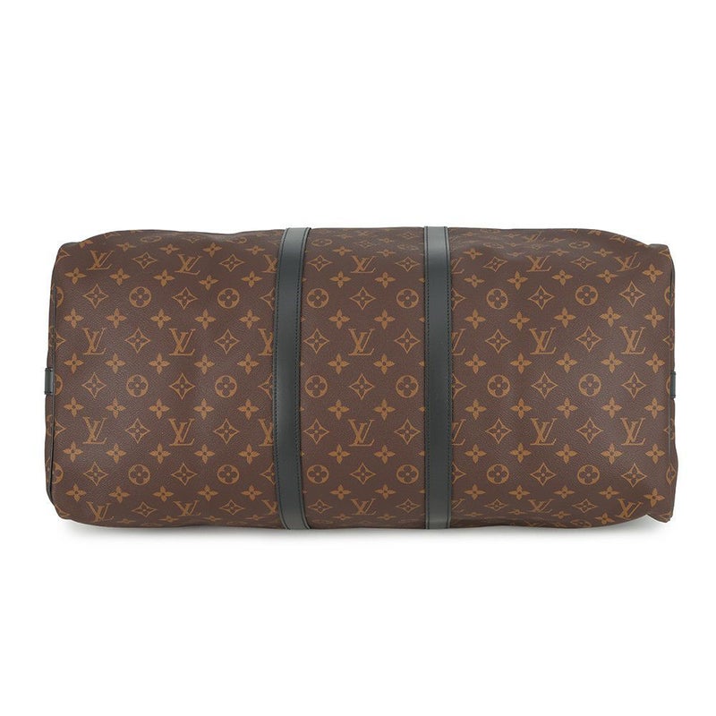 ルイヴィトン ボストンバッグモノグラム・マカサー キーポル・バンドリエール55 M56714 2wayショルダー ブラック 黒