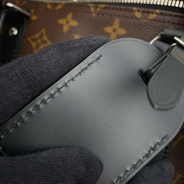 ルイヴィトン ボストンバッグモノグラム・マカサー キーポル・バンドリエール55 M56714 2wayショルダー ブラック 黒