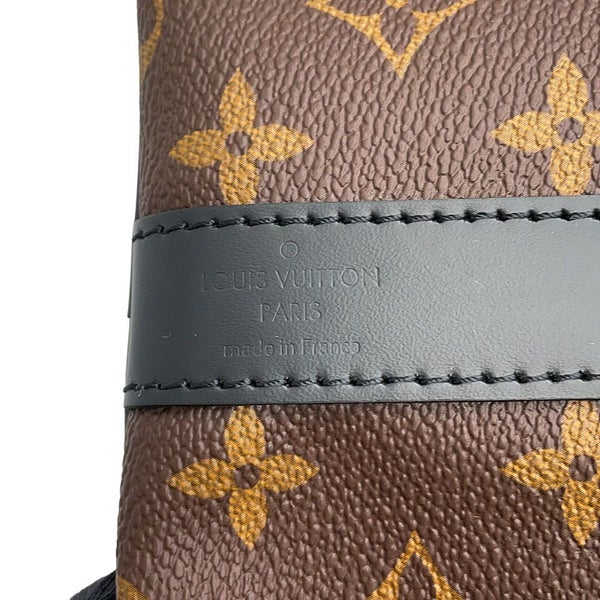 ルイヴィトン ボストンバッグモノグラム・マカサー キーポル・バンドリエール55 M56714 2wayショルダー ブラック 黒