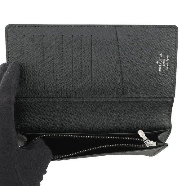 ルイヴィトン 長財布 ダミエ・グラフィット ポルトフォイユ・ブラザ N62665 LOUIS VUITTON ヴィトン 財布 メンズ 黒 ブラック