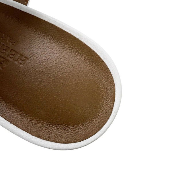 エルメス サンダル ビキニ シェーヌダンクル レディースサイズ38 HERMES 靴 ミュール 白