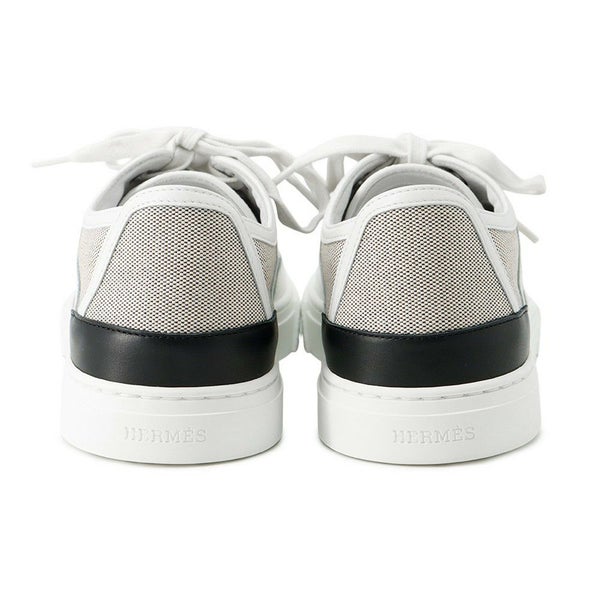 エルメス スニーカー ゲット キャンバス レディースサイズ38 HERMES 靴 白