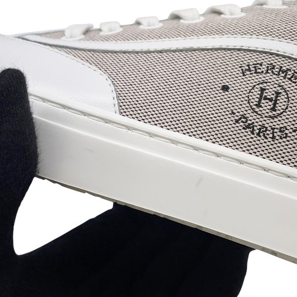 エルメス スニーカー ゲット キャンバス レディースサイズ38 HERMES 靴 白