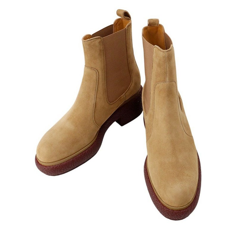 エルメス ブーツ フォーエバー サイドゴア スエード レディースサイズ38 HERMES 靴