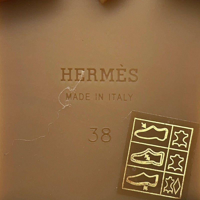 エルメス モカシン フォーブル レザー レディースサイズ38 HERMES 靴 黒