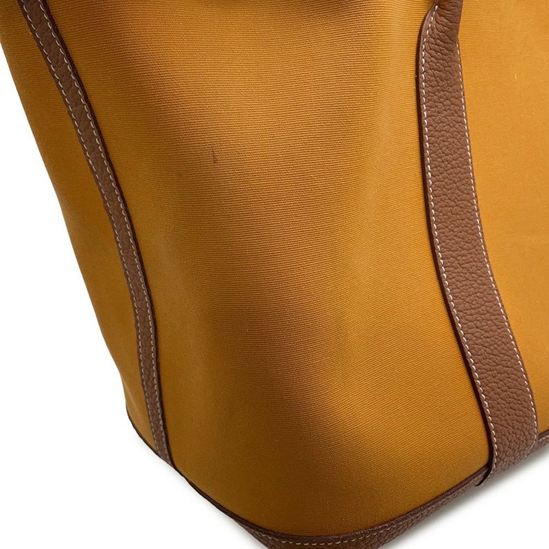 エルメス トートバッグ ガーデンパーティPM サフラン/ゴールド/シルバー金具 トワルオフィシエ/ネゴンダ C刻印
