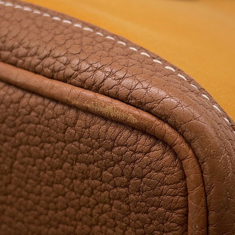 エルメス トートバッグ ガーデンパーティPM サフラン/ゴールド/シルバー金具 トワルオフィシエ/ネゴンダ C刻印