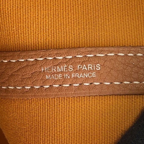 エルメス トートバッグ ガーデンパーティPM サフラン/ゴールド/シルバー金具 トワルオフィシエ/ネゴンダ C刻印