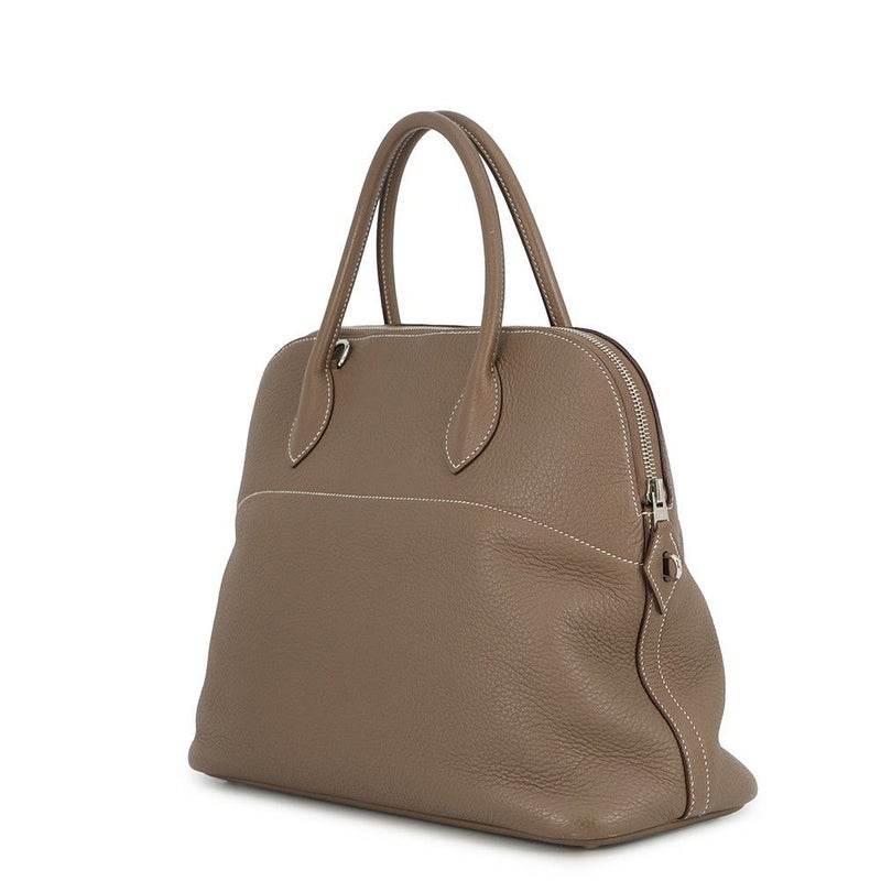 エルメス ハンドバッグ ボリード35 エトゥープ/シルバー金具 トリヨンクレマンス □L刻印 2wayショルダー